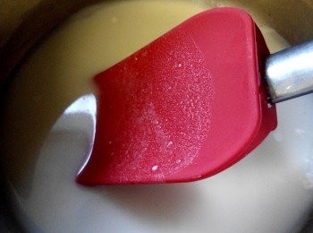 step1: 湯種做法：

將高筋粉加水混合拌至沒粉粒。