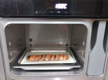 step7: 隔水蒸10分鐘熟; 取出到去水份