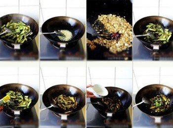 step8: 倒入芡汁，翻炒，湯汁變至粘稠撒上味精、蔥花即可出鍋。