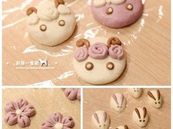 step8: 捏好的造型湯圓可用保鮮膜包好，冷凍定型保存。