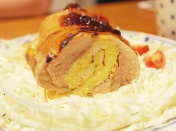 step10: 小小一個動作就能完成一道讓人驚喜的一道料理^^雞肉與雞蛋的完美組合呢&gt;////