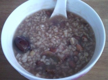 step2: 蓮子紅豆粥食譜完成