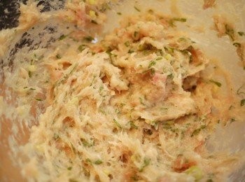 step5: 拌至雞肉餡有黏性即可