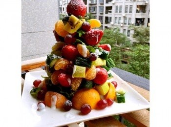 step3: 然後把能放上的水果都放上去，漂亮！