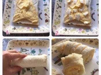 step2: 將蛋黃打成蛋液，加入少許油至煎pan。