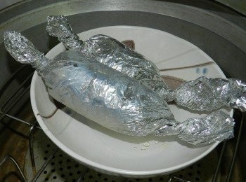 step4: 入電鍋，外鍋一杯半的水加熱