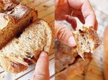 step11: 發酵好的麵團進烤箱，15分鐘左右，或至麵包表面成棕色即可。（剛出爐的麵包很香軟，雖然比較難切，但還是忍不住了。沒有什麼比剛出爐的麵包更誘人了。還等什麼！）