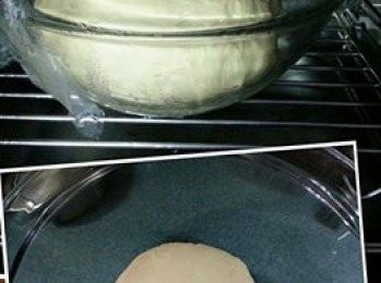 step3: 將粉團蓋上保鮮紙發酵45-60分鐘成兩倍大