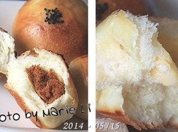 step9: 這次的《小餐包》初體驗算很成功
只差這餐包放到隔天早上卻變得有點乾
不過還是好香好好吃，弟弟難得地胃口大開
吃了兩個小餐包，還要求我要再做
希望下次做得會更好~