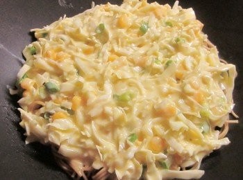 step6: 再鋪上作法4.拌勻的<span class="group_2">麵糊</span>