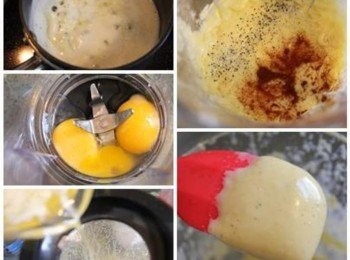 step1: 先做<span class="group_1">荷蘭醬</span>. 將奶油放入鍋中加熱, 一定要煮滾才關火