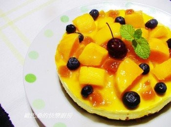 step7: 再擺上新鮮芒果丁和任何喜歡水果即可