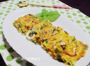 step8: 料多味美起士海鮮蔬菜煎餅就完成囉。