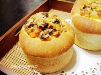 step8: 美味好吃桶型麵包就完成囉。