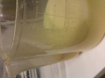 step6: 之後放入有咀的器皿方便倒入模內,需雪入雪櫃半小時以上。