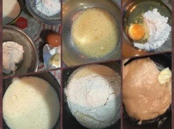 step1: <span class="group_3">卡士達醬</span>作法：牛奶加熱到鍋邊起泡, 加熱的同時把蛋和糖拌勻。牛奶夠熱後，緩緩倒入蛋糖液中且要邊倒邊攪拌。倒回鍋中並篩入高粉拌勻，回爐上小火加熱，邊煮邊攪，煮到成較稠的麵糊狀（約1-2分鐘），加入奶油離火拌勻放涼裝入夾鍊袋放冰箱冷藏備用。此配方屬微甜...嗜甜者可自行調整糖量。