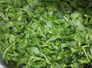 step3: 豆苗洗淨、瀝水;蒜頭洗淨去皮啪一啪