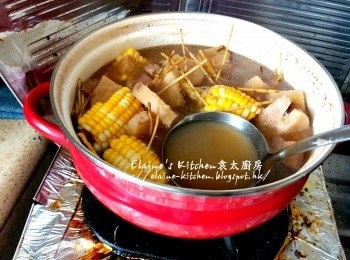 step7: 最後加少許鹽調味拌勻轉中火再煲滾 , 熄火焗30分鐘即可