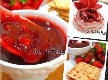 step6: 存天然草莓酱最美味。。最赞了。。可以搭配面包，饼干，布丁等等等。。都那么美味呢。。不妨一试。。
