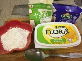 step4: 另準備好白汁材料