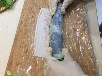 step5: 最後以蘇太名醬－「柚」醬 拌食，即成。