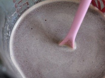 step3: 再微波加熱1分鐘後, 攪拌均勻