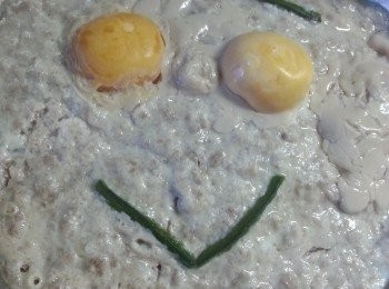 step4: 放上飯面蒸熟或用滾水大火蒸15分鐘即可