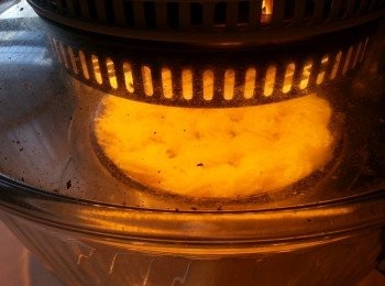 step8: 用光波爐250c焗至芝士起焦便可(時間大約5-7分鐘,要多觀察)(薯仔本身以熟,焗只係令芝士溶解)