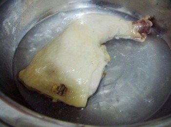 step4: 取出完成步驟3ˊ泡於冰水中備用