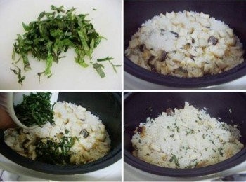 step5: 紫蘇捲起切細絲ˊ步驟4完成後加入ˊ和魚肉ˊ飯ˊ一起拌勻