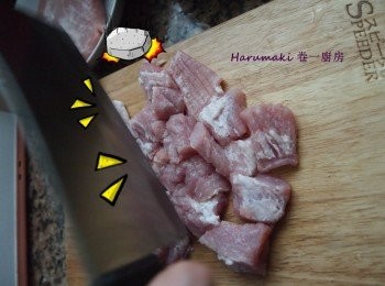 step3: 手剁比攪拌機效果肉質感比較完美