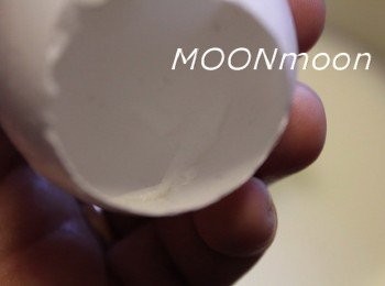 step3: 洗淨蛋殼，記得去掉蛋殼內的蛋衣，