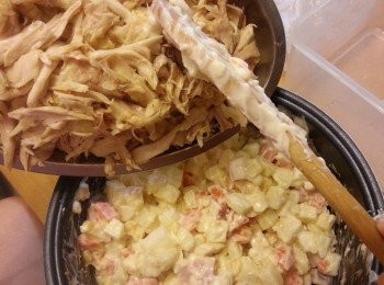 step11: 最後拌入雞絲