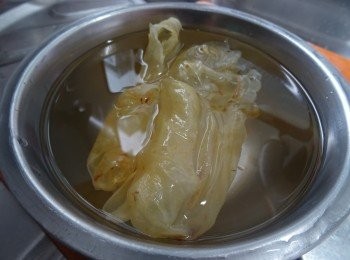 step1: 花膠桶浸一小時