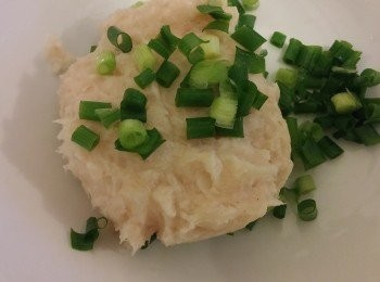 step1: 加蔥粒攪混