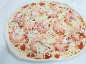 step14: 鋪上蝦子~~~