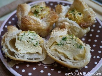 step6: 所有蛋派皆完成，有蛋香、有蔥香、還有微微柴魚香，滋味棒透!