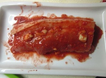 step3: 將2.調味料和五花肉醃一天使其入味