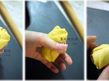 step6: 從中間線處，利用手腕力量扭轉成二半