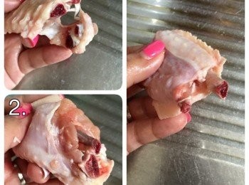 step1: 先將<a href="https://bit.ly/3zHU5V3" target="_blank" data-keyword="雞翼" class="guide-link"><strong>雞翼</strong></a> <span style="display:inline-block;vertical-align:middle;margin-top:-3px;color:initial;border-radius:3px;padding:2px 3px;font-size:12px;line-height:14px;background:#87d300;color:#fff;">即買</span> 起骨(見下圖)
      - 剪掉<a href="https://bit.ly/3zHU5V3" target="_blank" data-keyword="雞翼" class="guide-link"><strong>雞翼</strong></a> <span style="display:inline-block;vertical-align:middle;margin-top:-3px;color:initial;border-radius:3px;padding:2px 3px;font-size:12px;line-height:14px;background:#87d300;color:#fff;">即買</span> 左右兩邊的骨
      - 用交剪沿骨邊剪，剪開痴在骨的肉和根
      - 將骨推出就可以