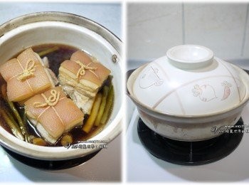 step5: 中間煮到30分鐘時，翻面一次(皮朝上)；煮到80分鐘時再翻面一次(皮朝下)。90分後取出備用