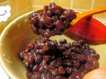 step4: 再放蜜紅豆拌勻