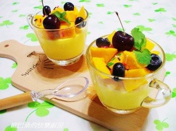 step8: 糖的份量可依芒果甜度自己變化決定ˊ歡喜就好 <span class="group_2">裝飾材料</span>不局限ˊ任何喜歡水果都可隨意運用