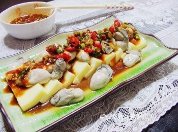 step6: 清爽美味芙蓉豆腐涼拌青蚵就完成囉。