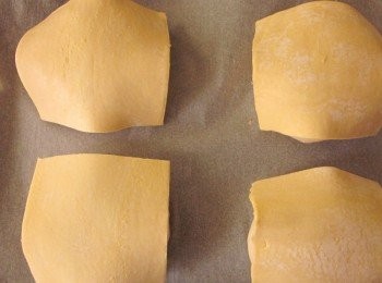 step7: <span class="group_2">麵團</span>漲成兩倍大蓋上起酥片