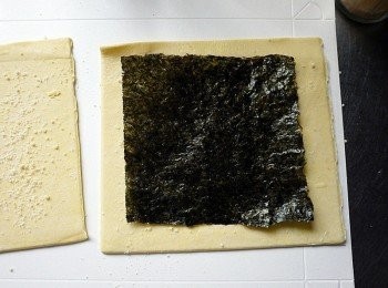 step3: 把海苔放上去