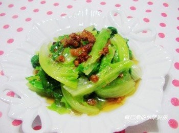 step7: 看似最簡單的料理確有著最自然的美好滋味ˊ 空心菜ˊA菜ˊ和這類容易反黑的蔬菜ˊ 反而用清燙處理效果更好ˊ 再搭配這古早的好滋味ˊ省事也沒油煙。