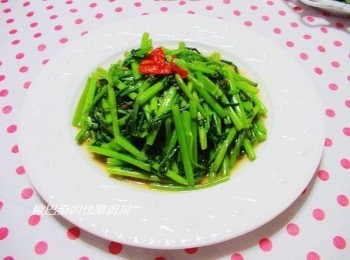 step4: 簡單快速的【蝦醬炒空心菜】就完成囉。