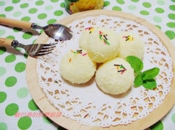 step7: Q軟好吃的珍珠起士麻糬球就完成囉。