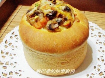 step9: 如果沒有適合容器ˊ用盛飯的碗ˊ任何方便也適合烘烤器具都行ˊ 只要造型自己喜歡就好。